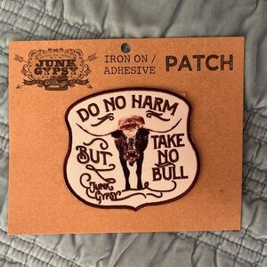 Junk Gypsy Iron-On Patch - White and Brown